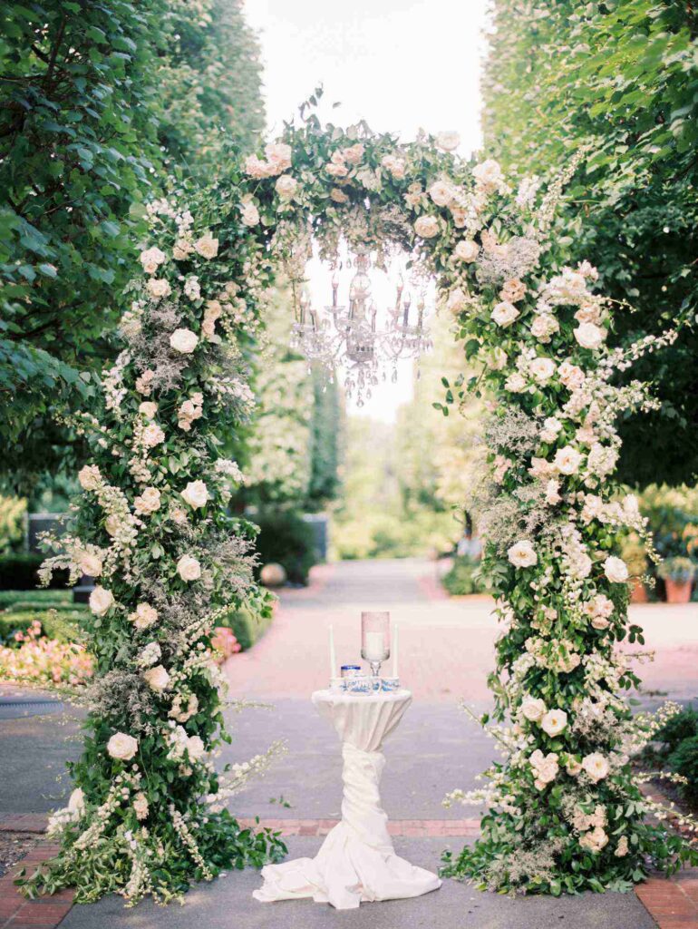 Floral Rose Wedding Arch