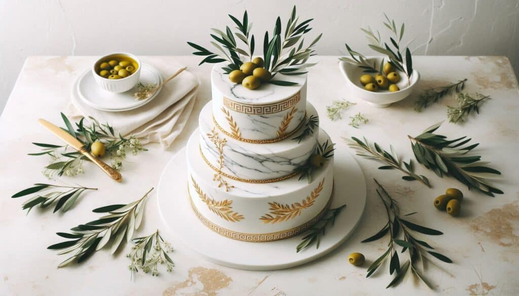 Elegant Greek-Inspired Cake