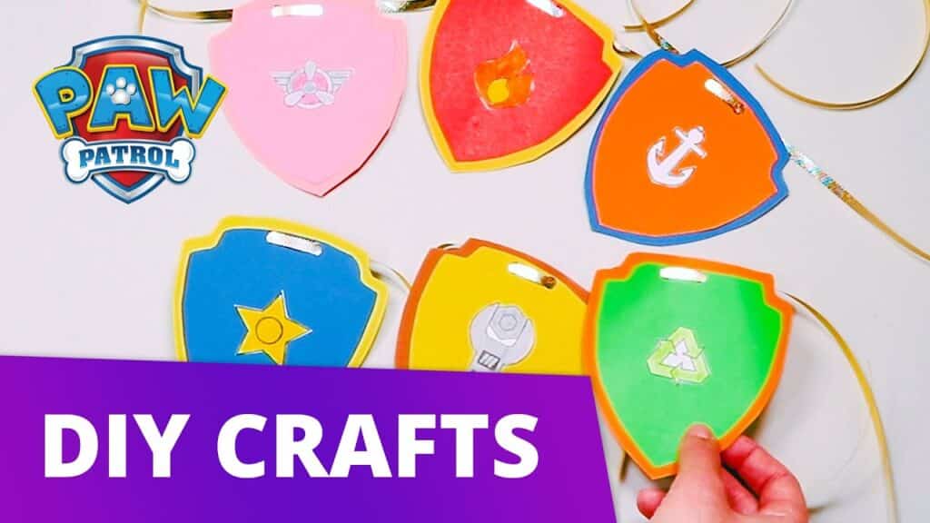 DIY PAW Patrol Badge made of paper