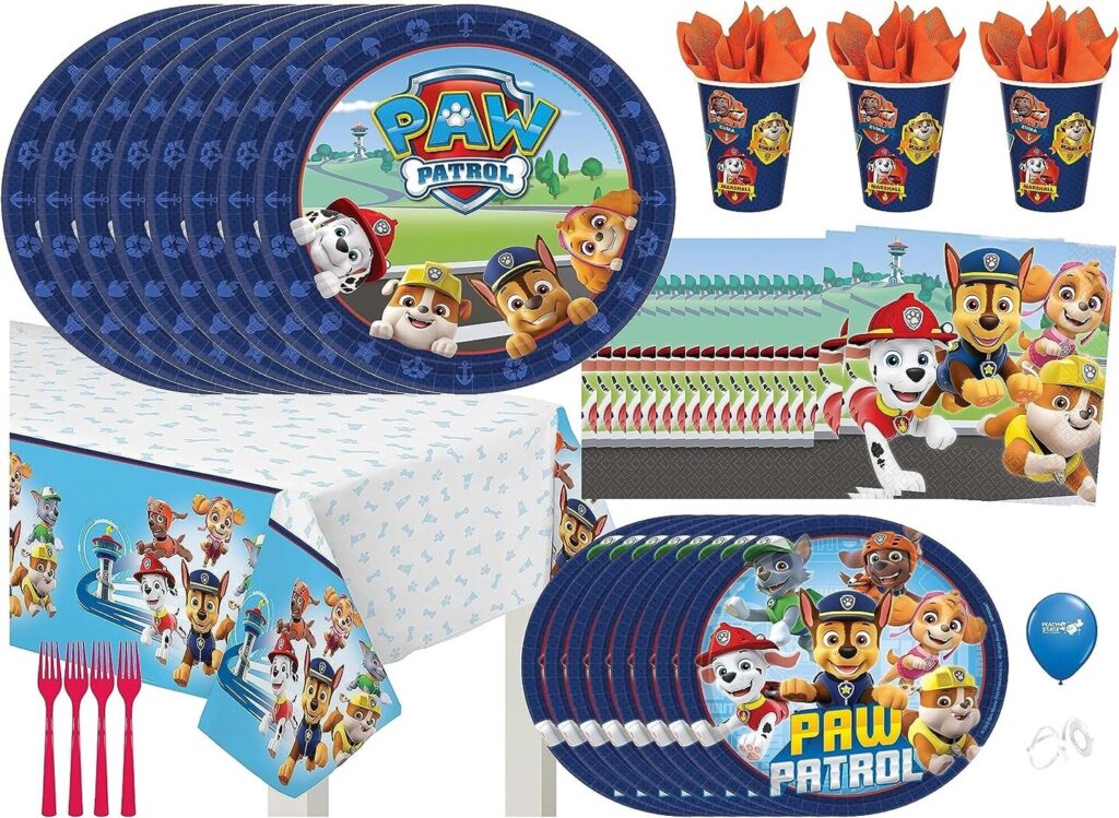 PAW Patrol Themed Paper Plates and Cups