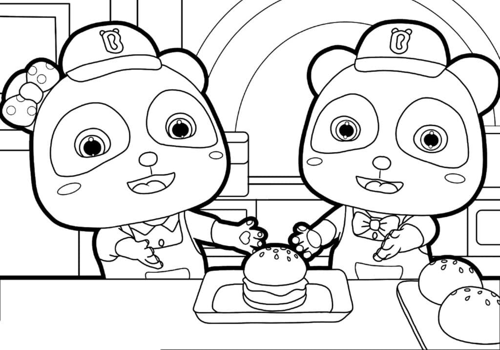 BabyBus Coloring Page Template