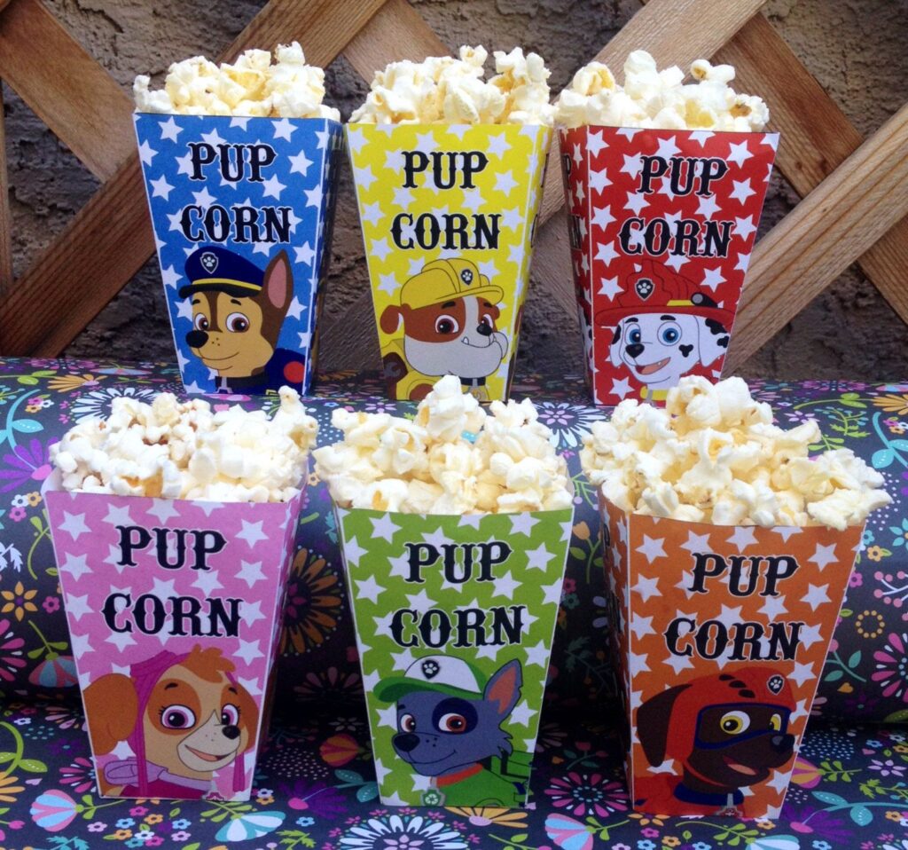 PAW Patrol pupcorn boxes