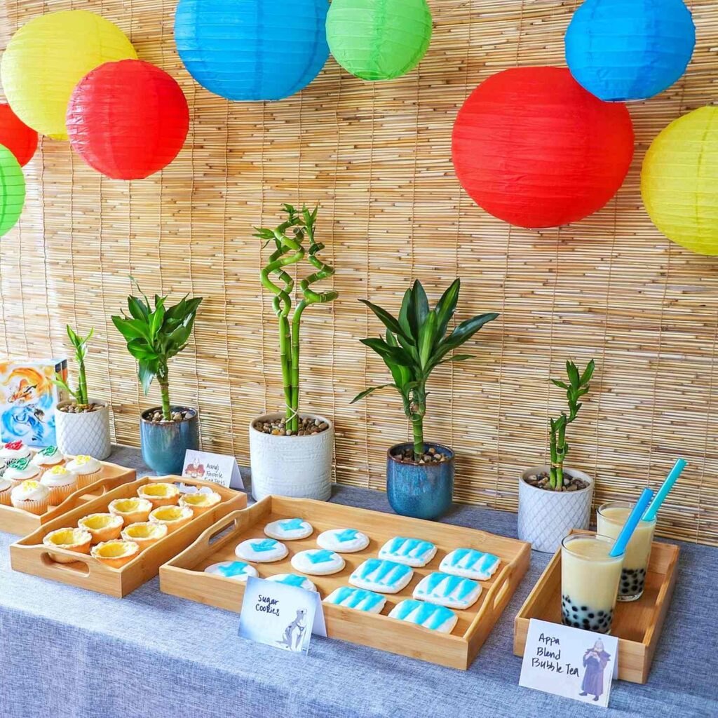 Avatar birthday party decor with 4 elements inspired lanterns