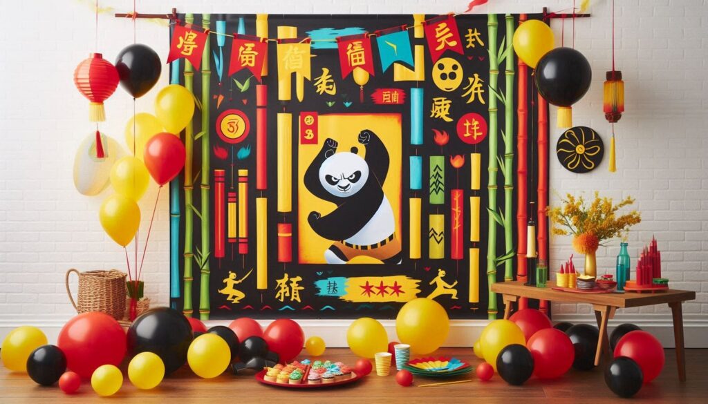 Kung Fu Panda Banner and Balloon clusters