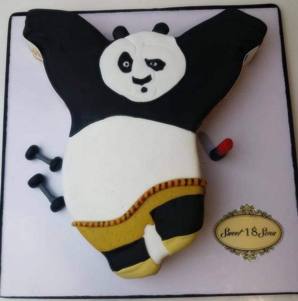 Kung Fu Panda Shaped Cake