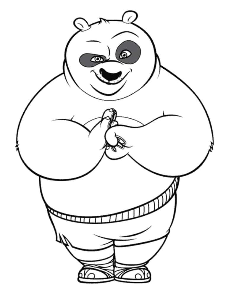 Po Kung Fu Panda Coloring Pages Template