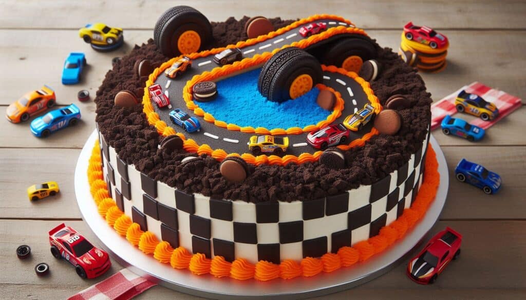 Hot Wheels Race Track Birthday Cake