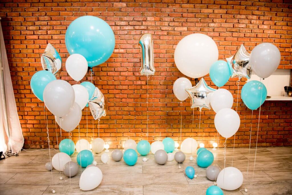 Baby Elephant Birthday Party Balloons