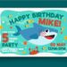 Baby Shark Invitations (Credit: freepik)