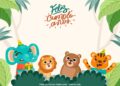 Invitation Template of 10 Jungle Birthday Invitation Cards for Your Kid's Party 15