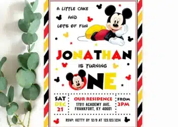 Mickey Mouse Invitations (Credit: perfectpartyprints)