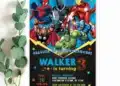 Marvel Birthday Invitations (Credit: perfectpartyprints)