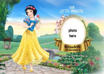 Snow White Birthday Invitation (Credit: postermywall)