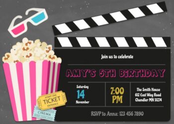 Animated Movie Birthday Invitations (Credit: postermywall)