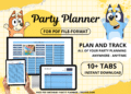 Preview of Bluey Editable Party Planner