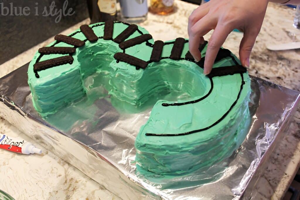 DIY Train Track Cake