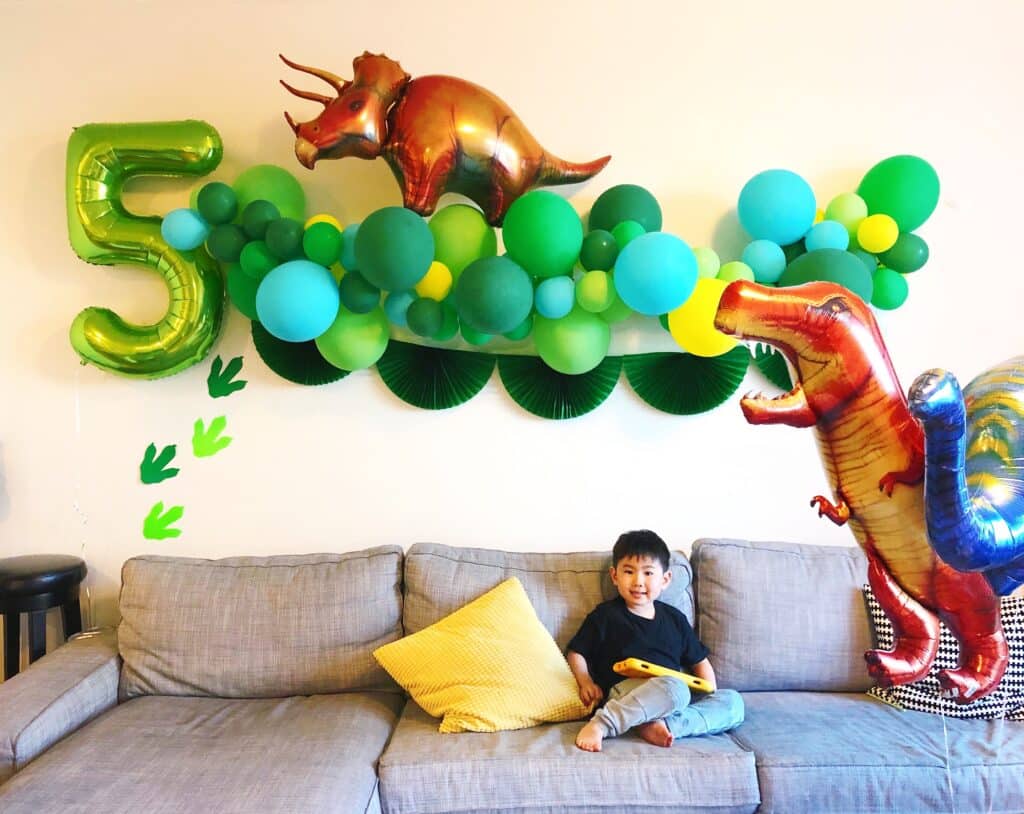 Inflatable Triceratops and T-Rex Balloons