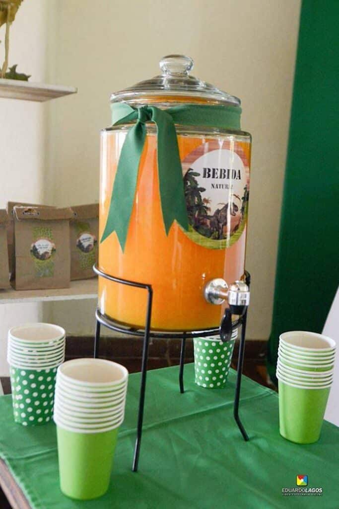 Dinosaur Drink station with green juice and soda