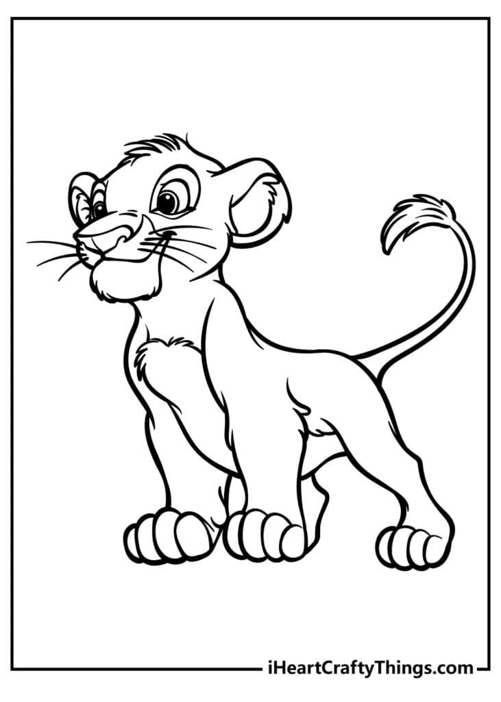 Lion King Simba Coloring Pages Templates