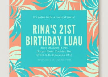 21st Birthday Invitations (Credit: freepik)