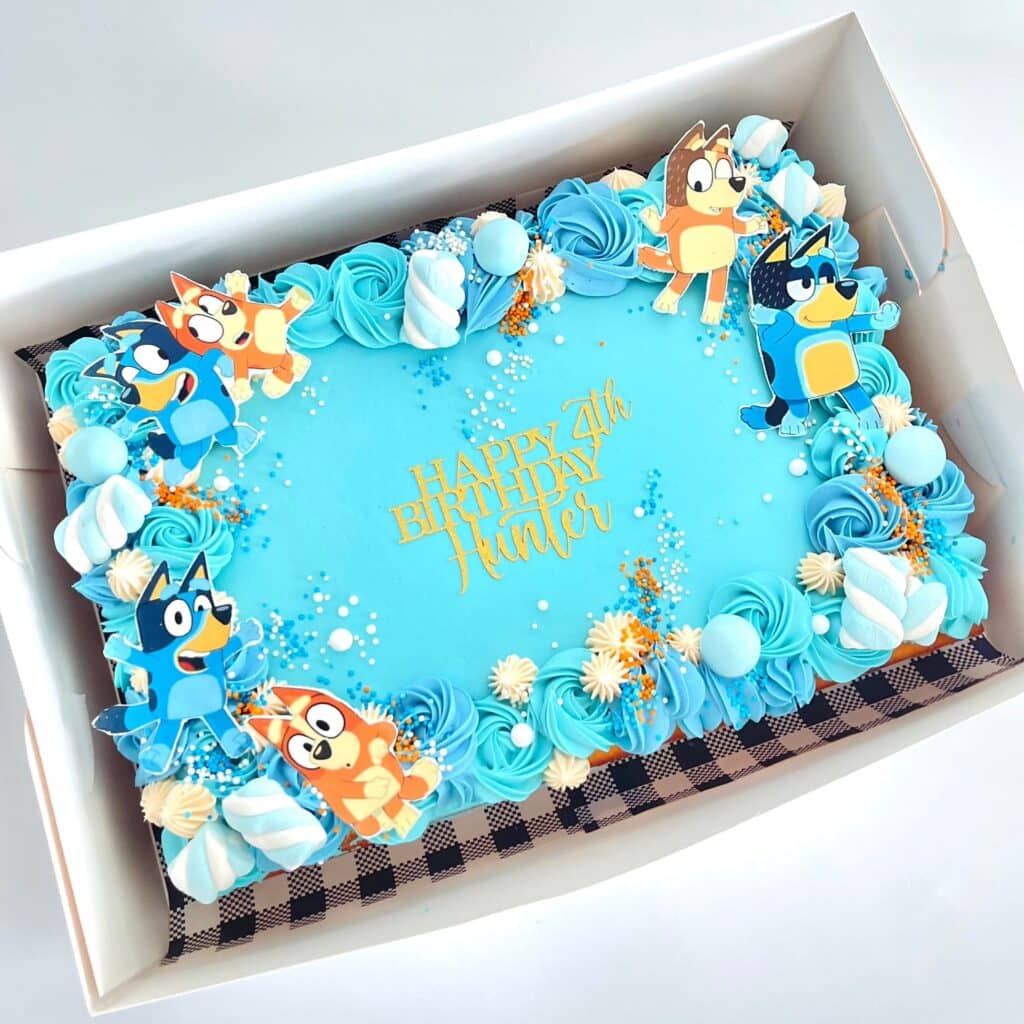 Rectangular Gluten-Free Bluey Cake