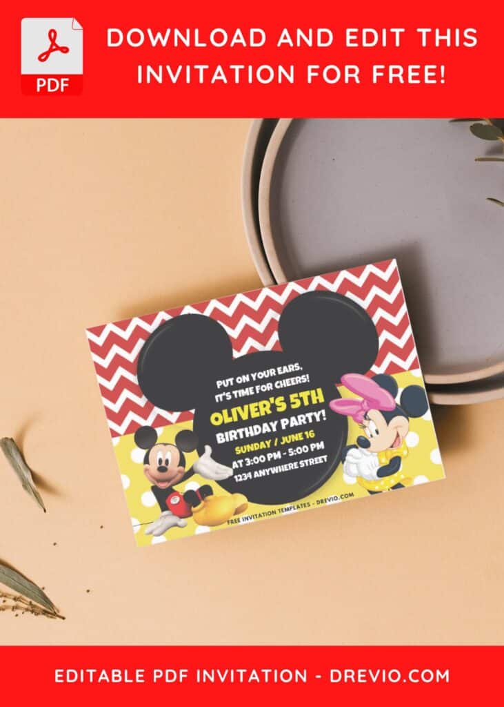 Disney Minnie Mouse Birthday Invitation