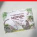 Dinosaur Jungle Birthday Invitations