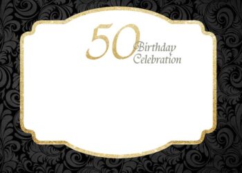 50th Birthday Party Invitations (Credit: drevio)