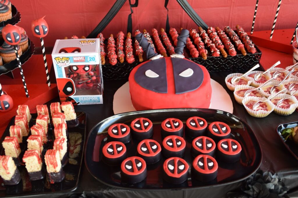 Deadpool cake and Oreos