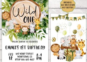 Animals Birthday Invitations (Credit: pinterest)