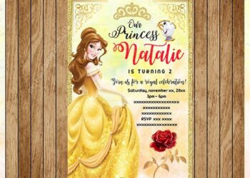 Belle Birthday Invitation (Credit: pinterest)