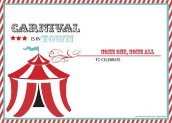 Carnival Birthday Invitations (Credit: bagvania)