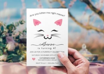 Cat Birthday Invitation (Credit: pinterest)