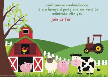 Farm Custom Birthday Invitations (Credit: drevio)