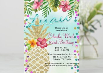 Luau Birthday Invitations (Credit: pinterest)