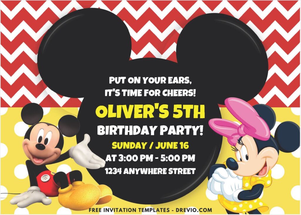 Mickey Mouse Birthday Invitation