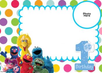 Sesame Street Birthday Invitations (Credit; drevio)