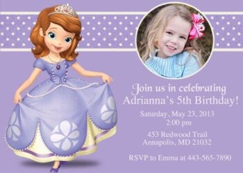 Sofia Birthday Invitation (Credit: bagvania)