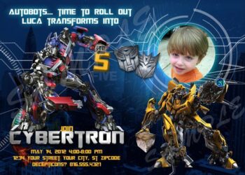 Transformer Birthday Invitations (Credit: pinterest)