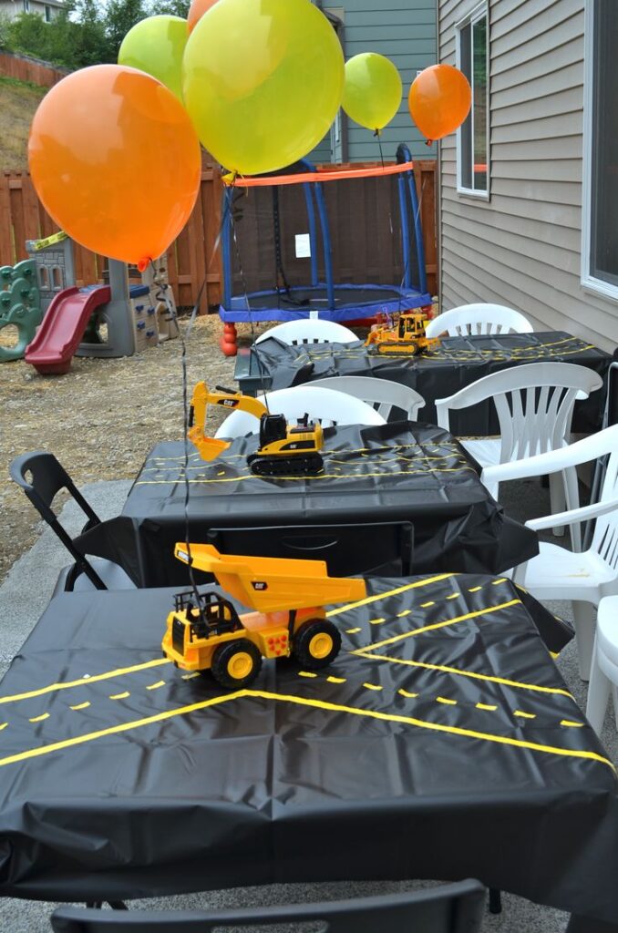 Mining truck toy car centerpiece