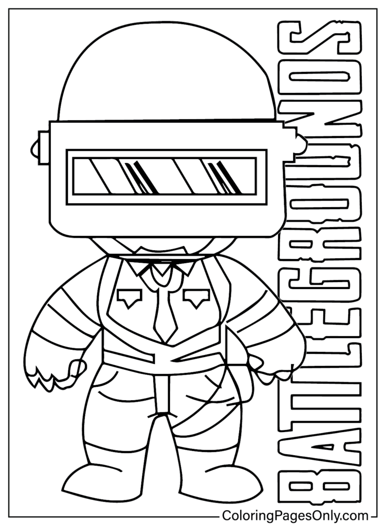 Chibi PUBG Coloring Pages Templates