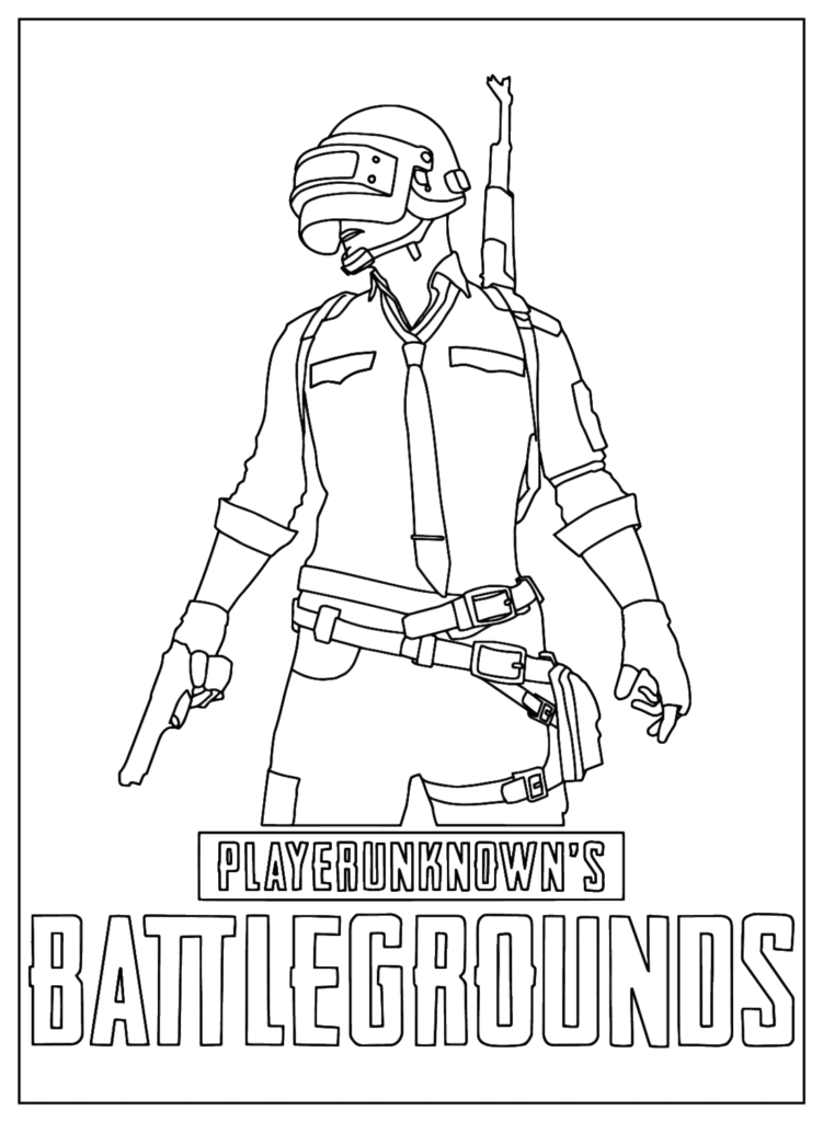 PUBG Coloring Pages Templates