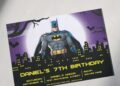 Batman Night at Gotham Birthday Invitations