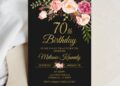 70th Birthday Invitations (Credit: pinterest)