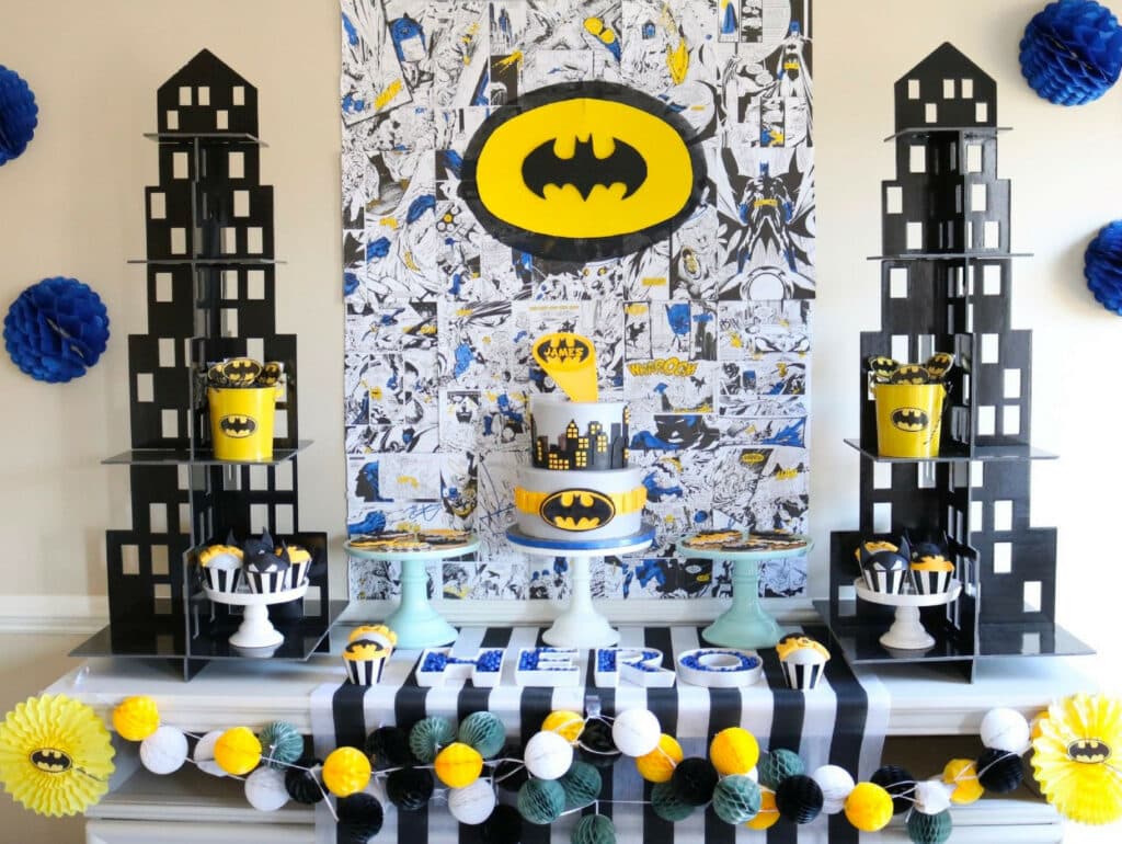 DIY Batman Birthday Party Backdrop