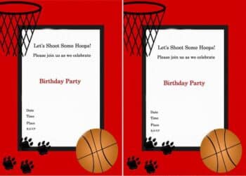 Basketball Birthday Invitations (Credit: pinterest)