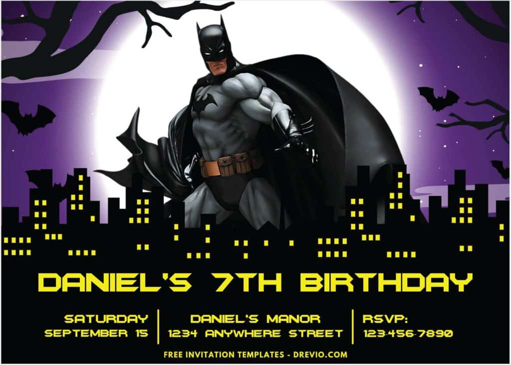 Batman Birthday Invitations