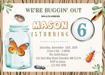 Bug Birthday Invitations (Credit: postermywall)