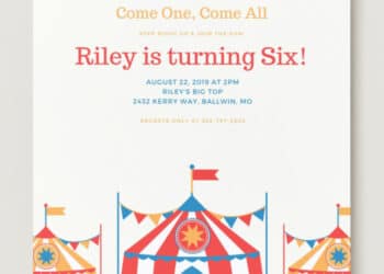 Carnival Birthday Invitations (Credit: canva)