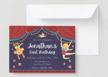 Circus Birthday Invitations (Credit: canva)